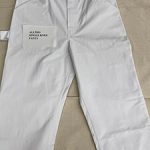 Painters Pants White 100% Cotton Single Knee