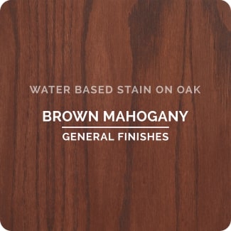 brown mahogany on oak