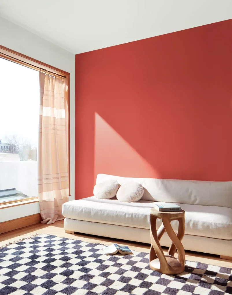 BM RasperryBlush accent wall